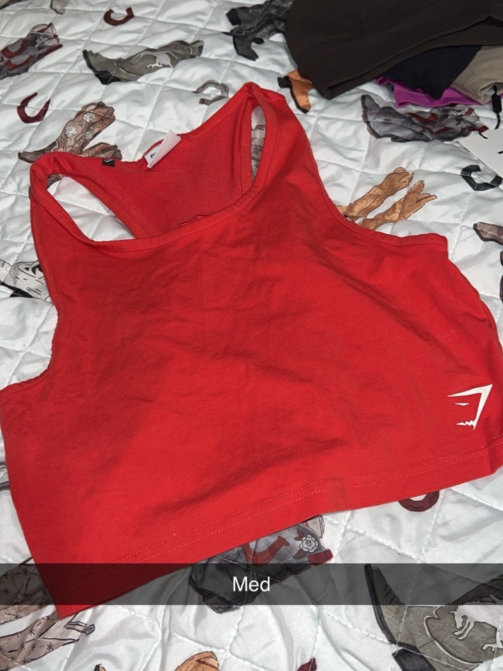 Gymshark Red Racerback Crop Top